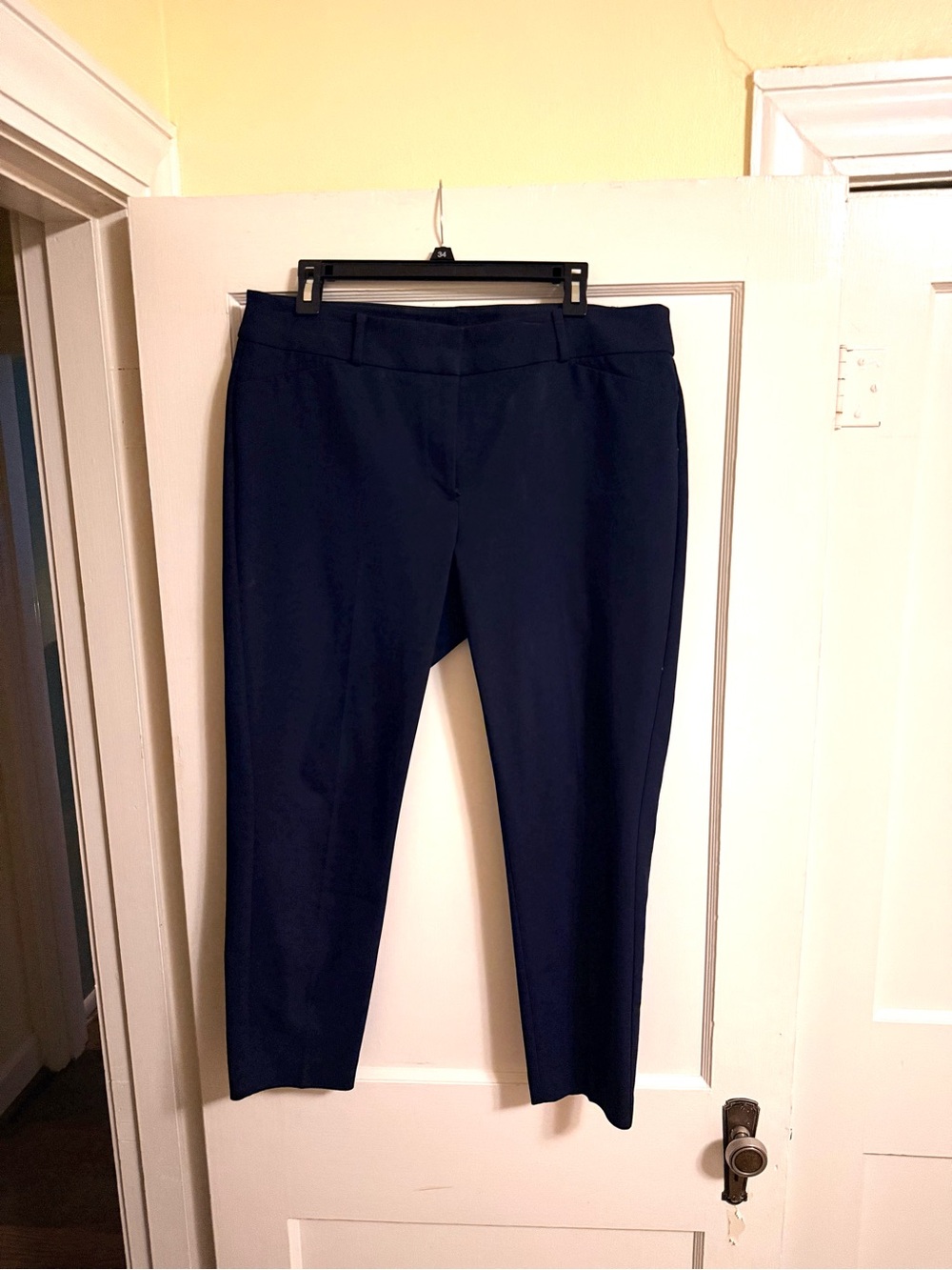 LOFT Navy Straight-Leg Dress Pants